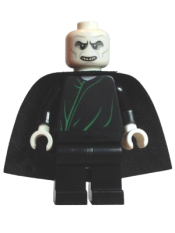 LEGO Voldemort, White Head, Black Cape, Green Robe Lines minifigure