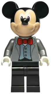 LEGO Mickey Mouse - Flat Silver Tuxedo Jacket, Red Bow Tie minifigure