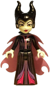 LEGO Maleficent - Mini Doll, Lavender Eye Shadow, Magenta Lips, Medium Lavender Cape set