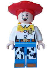LEGO Jessie - Normal Legs, Minifigure Head and Bow, Printed Dark Orange Boot Tips, Sheriff Star Badge set