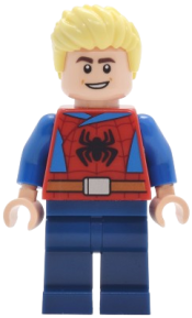 LEGO Main Street, U.S.A. Park Guest - Male, Red Spider-Man Top, Dark Blue Legs set