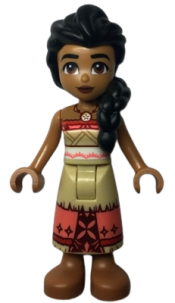 LEGO Sina - Red and Tan Top with Tan and Coral Long Skirt minifigure