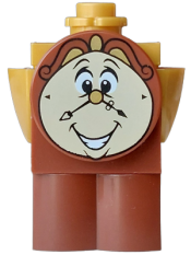 LEGO Cogsworth - Printed Face with Teeth, Log Profile Body set