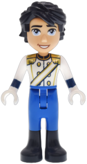 LEGO Prince Eric - Medium Tan, Uniform with Gold Epaulettes, Blue Trousers set