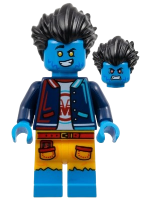 LEGO Logan - Dark Blue Jacket, Bright Light Orange Shorts minifigure