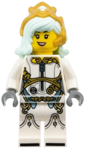 LEGO Astrid - White Outfit, Light Aqua Hair, Gold Crown set