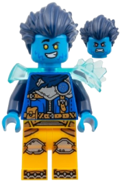 LEGO Logan - Trans-Light Blue Shoulder Armor, Bright Light Orange Legs set