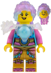LEGO Izzie - Satin Trans-Clear Armor with Satin Trans-Light Blue Gem set