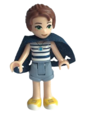 LEGO Emily Jones, Sand Blue Shorts - with Cape minifigure