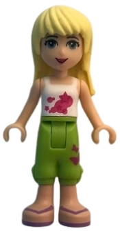 LEGO Friends Stephanie, Lime Cropped Trousers, White Top minifigure