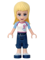 LEGO Friends Stephanie, Dark Blue Cropped Trousers, White Soccer Jersey minifigure