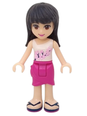 LEGO Friends Maya, Magenta Wrap Skirt, White Top minifigure