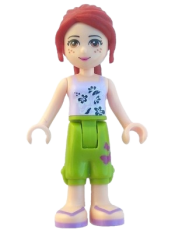 LEGO Friends Mia, Lime Cropped Trousers, Lavender Top minifigure