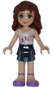 LEGO Friends Olivia, Dark Blue Layered Skirt, White Top minifigure