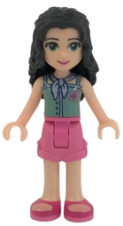 LEGO Friends Emma, Dark Pink Shorts, Sand Green Top with Red Cross Logo and Scarf minifigure