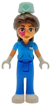 LEGO Friends Eniko - Dark Azure Shirt, Blue Trousers, Nurse Hat set