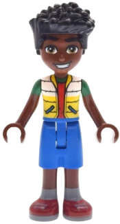 LEGO Friends Zac - White and Yellow Jacket, Blue Shorts, Red Shoes set