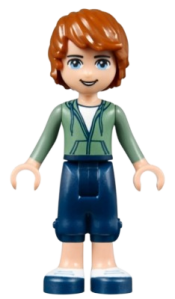 LEGO Friends Julian, Dark Blue Cropped Trousers, Sand Green Hoodie minifigure