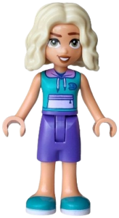LEGO Friends Nova - Dark Turquoise Sleeveless Hoodie, Dark Purple Shorts, Dark Turquoise Shoes set
