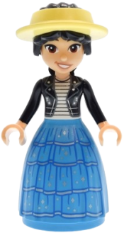 LEGO Friends Liann - Black Leather Jacket, Dark Azure Skirt with Ruffles set