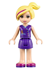 LEGO Friends Natasha, Dark Purple Skirt, Dark Purple Top with Comb minifigure