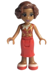 LEGO Friends Susan, Red Long Skirt, Dark Red Vest minifigure