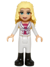 LEGO Friends Liza - White Riding Pants, Magenta Top and White Jacket with Bow minifigure