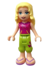 LEGO Friends Liza, Lime Cropped Trousers, Magenta Top minifigure