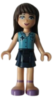 LEGO Friends Sophie, Dark Blue Skirt, Medium Blue Blouse minifigure