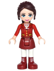 LEGO Friends Naomi (Light Nougat) - Red Jacket, Dark Red Skirt and Boots minifigure