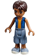 LEGO Friends Robert, Sand Blue Long Shorts, Blue Sleeveless Hoodie minifigure