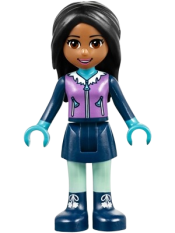 LEGO Friends Amanda, Dark Blue Skirt, Medium Lavender Vest minifigure