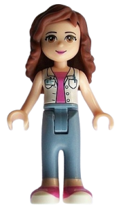 LEGO Friends Olivia, Sand Blue Trousers, White Top with ID Badge minifigure