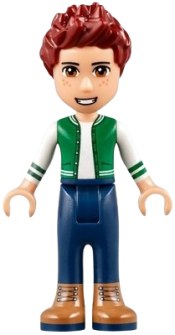 LEGO Friends Daniel, Brown Boots, Dark Blue Jeans, White and Green Top minifigure