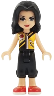 LEGO Friends Vicky, Black Cropped Trousers, Bright Light Orange Vest minifigure