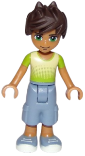 LEGO Friends Liam, Sand Blue Long Shorts, Lime and Yellow T-Shirt minifigure