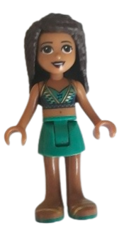LEGO Friends Andrea, Dark Turquoise Skirt, Dark Blue Top minifigure