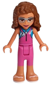 LEGO Friends Olivia, Dark Pink Wetsuit minifigure
