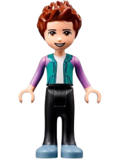 LEGO Friends Ethan, Black Trousers, Dark Turquoise Hoodie minifigure