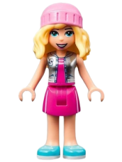 LEGO Friends Stephanie, Magenta Skirt, Bright Pink Hat minifigure