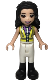 LEGO Friends Emma, Neon Yellow Safety Vest, White Trousers with Black Boots minifigure