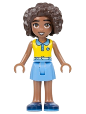LEGO Friends Aliya - Yellow Top, Medium Blue Skirt, Dark Blue Shoes minifigure