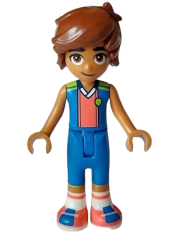 LEGO Friends Leo - Blue, Coral, and Lime Sports Uniform minifigure