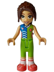 LEGO Friends Ivana - Lime, Blue, and Coral Sports Uniform minifigure