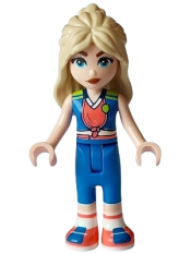 LEGO Friends Hanna - Blue, Coral, and Lime Sports Uniform minifigure