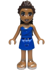 LEGO Friends Andrea (Adult) - Blue Halter Dress with Silver Straps minifigure