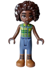 LEGO Friends Aliya - Lime Top, Sand Blue Trousers, Medium Nougat Boots minifigure