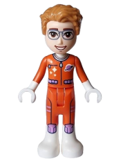 LEGO Friends Julian (Adult) - Astronaut, Reddish Orange Space Suit minifigure