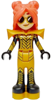 LEGO Friends Ley-La (Paisley Persona) - Pearl Gold Shoulder Pads, Black Boots, Platform Soles minifigure