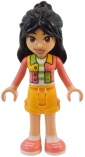 LEGO Friends Liann - Coral Jacket, Bright Light Orange Shorts, Coral Shoes minifigure